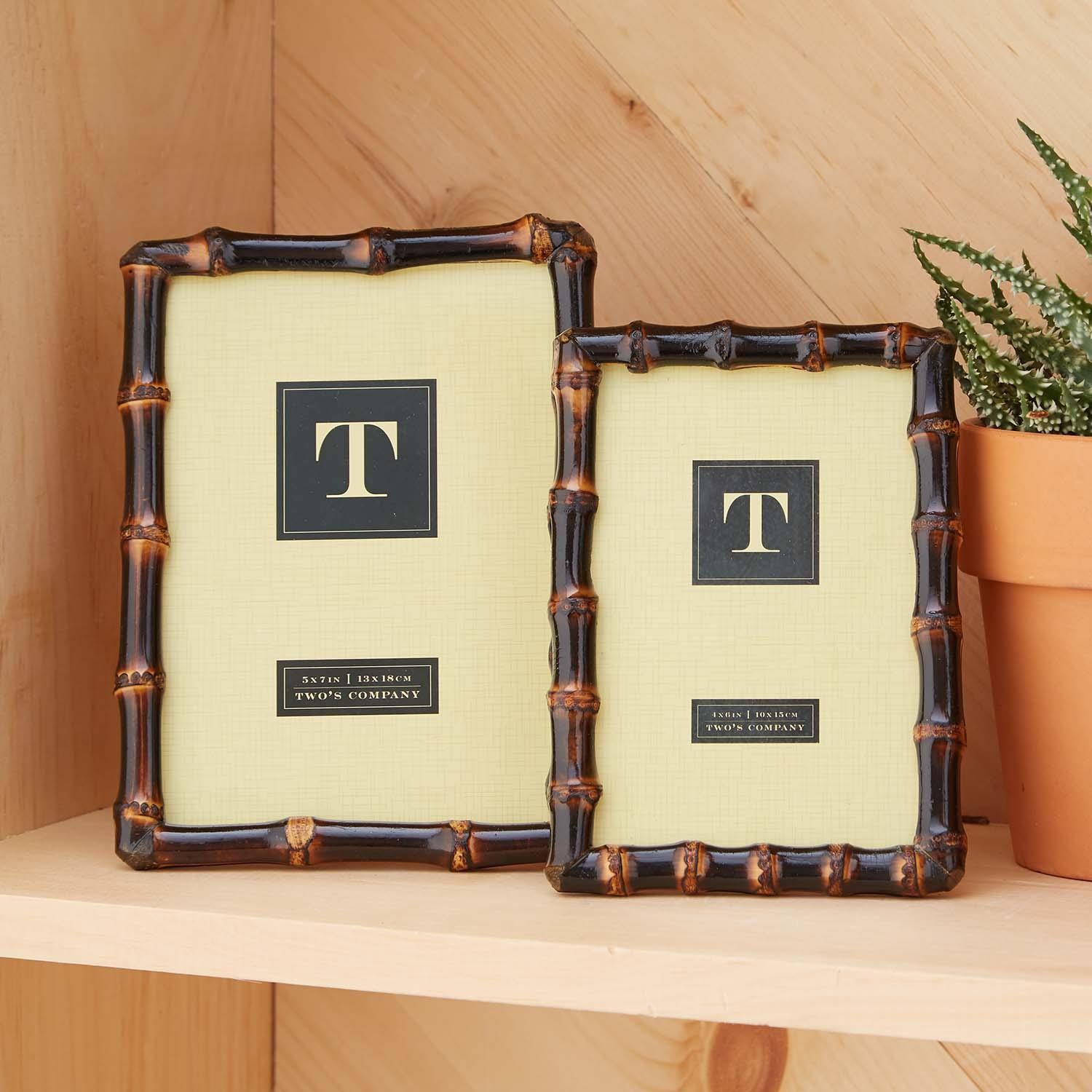 Bamboo Photo Frames, Set of 2