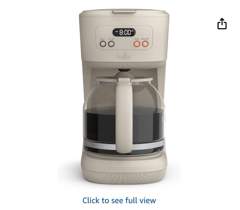 bella 12 cup Programmable Coffee Maker