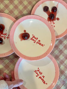 Hand-painted “Just a Tiny Piece” Tiny Plates, Set of 4