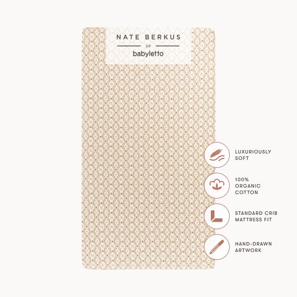 Crib Sheet in GOTS Certified Organic Brushed Cotton by Nate Berkus in Autumn Star