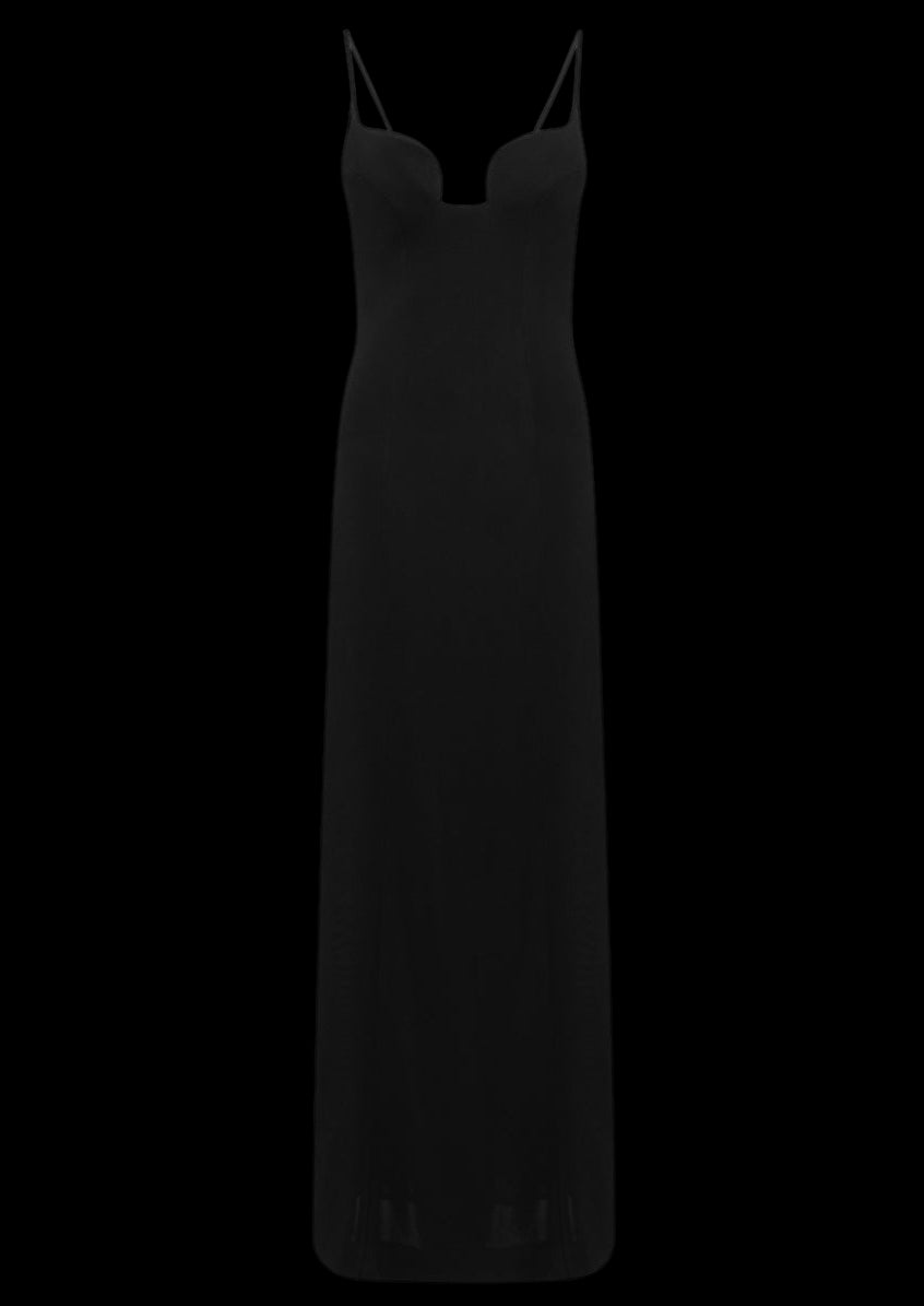 Nouveau Bustier Dress in Black