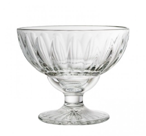 6 Pressed glass ice cream coupes