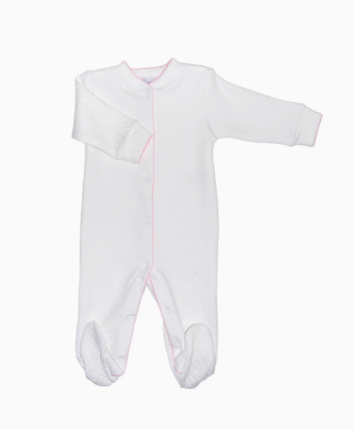 Basket Weave Baby Footie: 0-3M