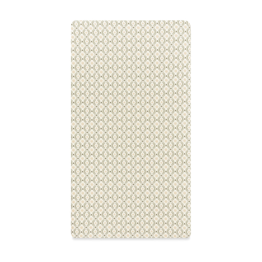 Crib Sheet in GOTS Certified Organic Brushed Cotton by Nate Berkus in Juniper Star