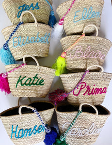Embroidered Custom Name Baskets