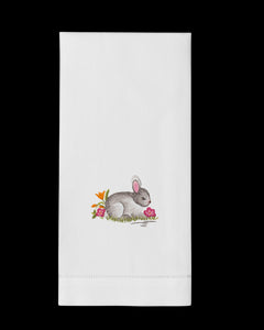 Bunny Gray Hand Towel