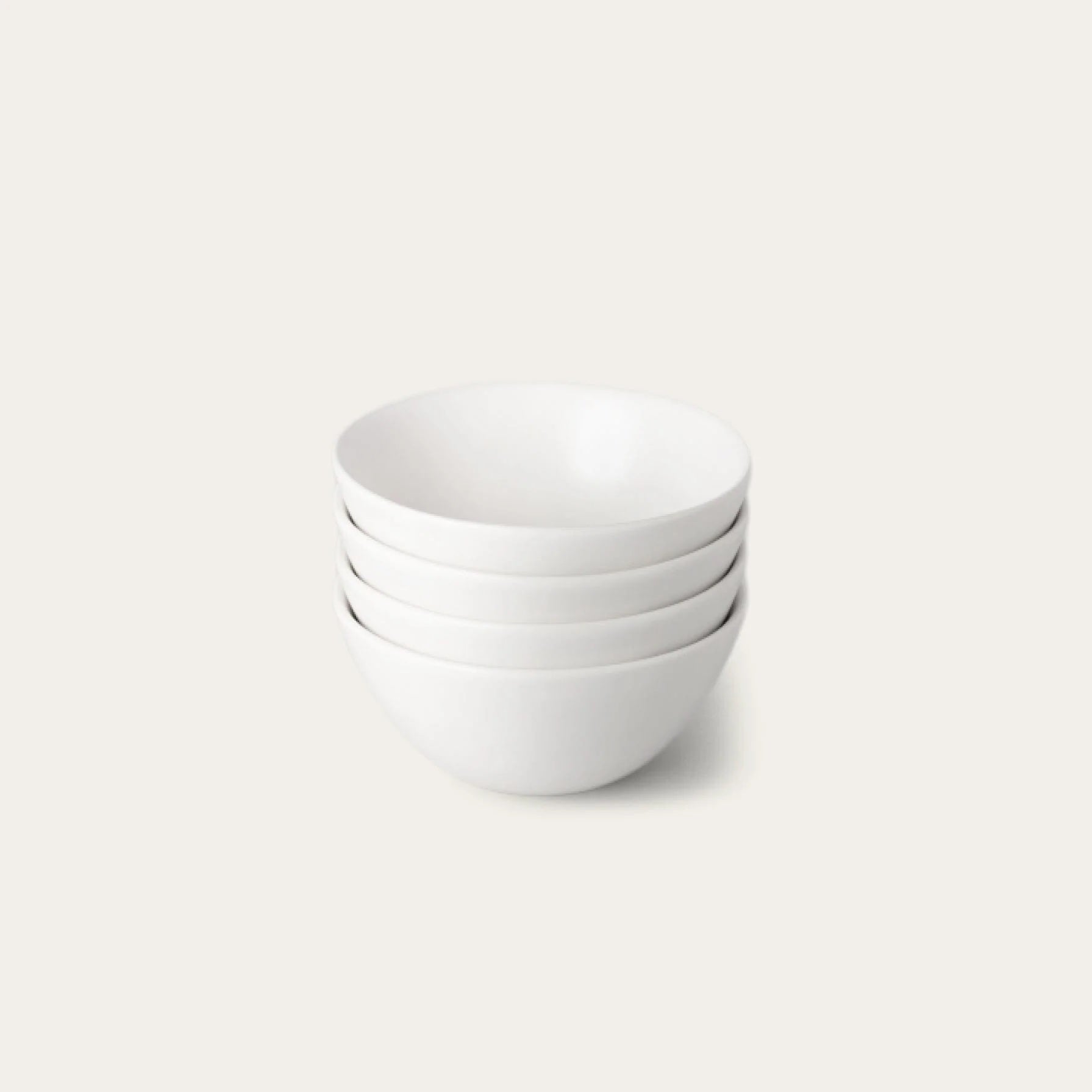 Breakfast Bowls, 4 Piece Set in Cloud White