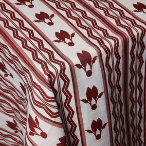 Les Allées de Pins Tablecloth in Red & White - 66" x 126"