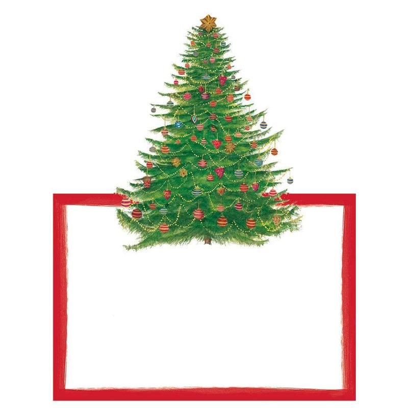 Glittering Tree Die-Cut Place Cards, Set of 8