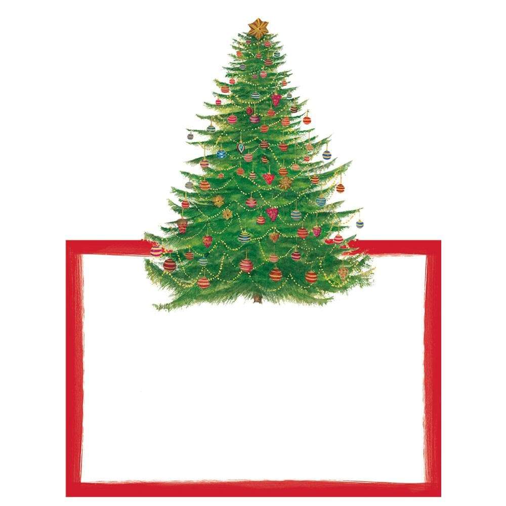 Glittering Tree Die-Cut Place Cards, Set of 8