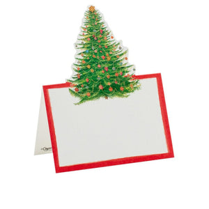 Glittering Tree Die-Cut Place Cards, Set of 8