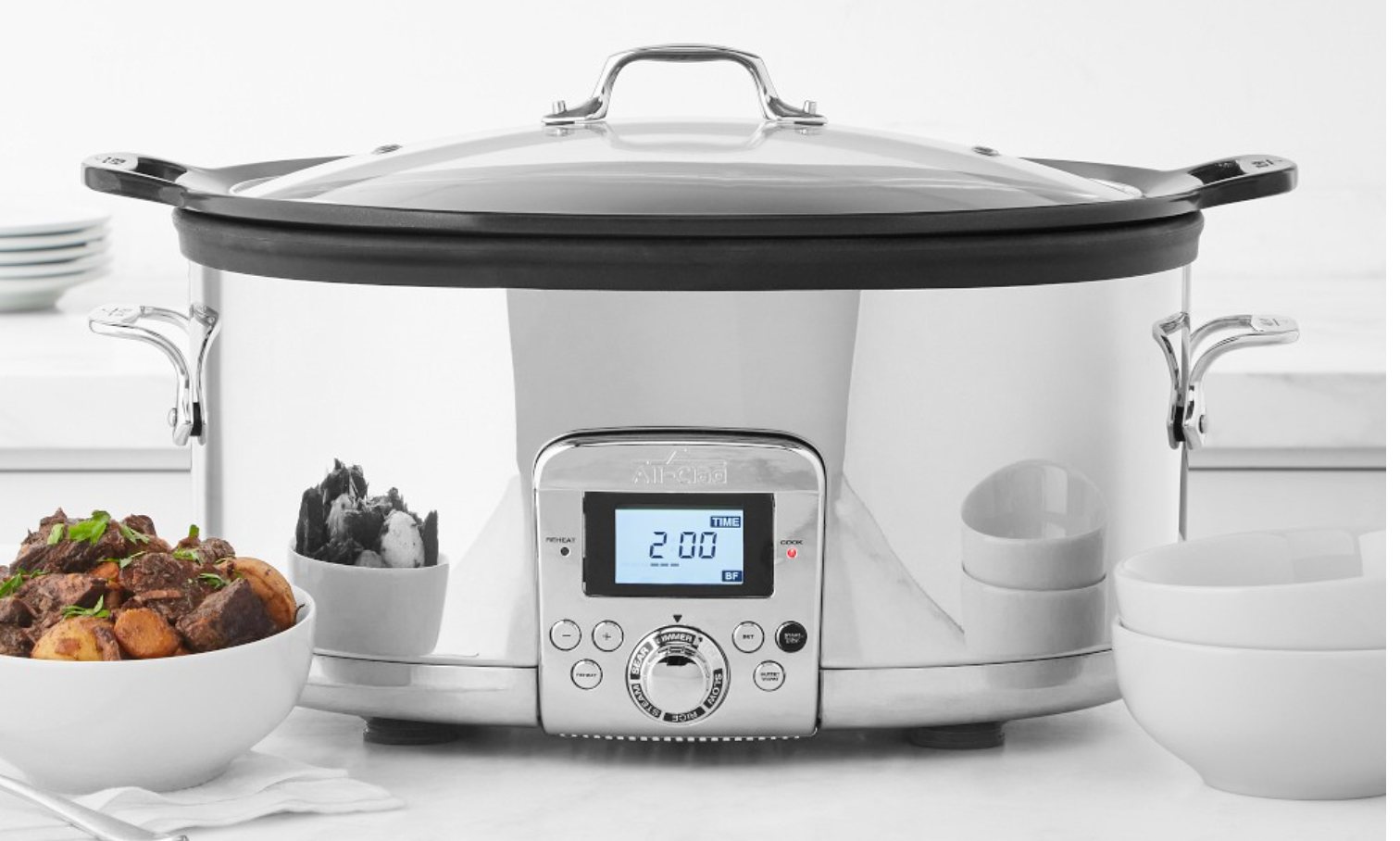 All-Clad Gourmet Plus Slow Cooker with All-In One Browning, 7-qt