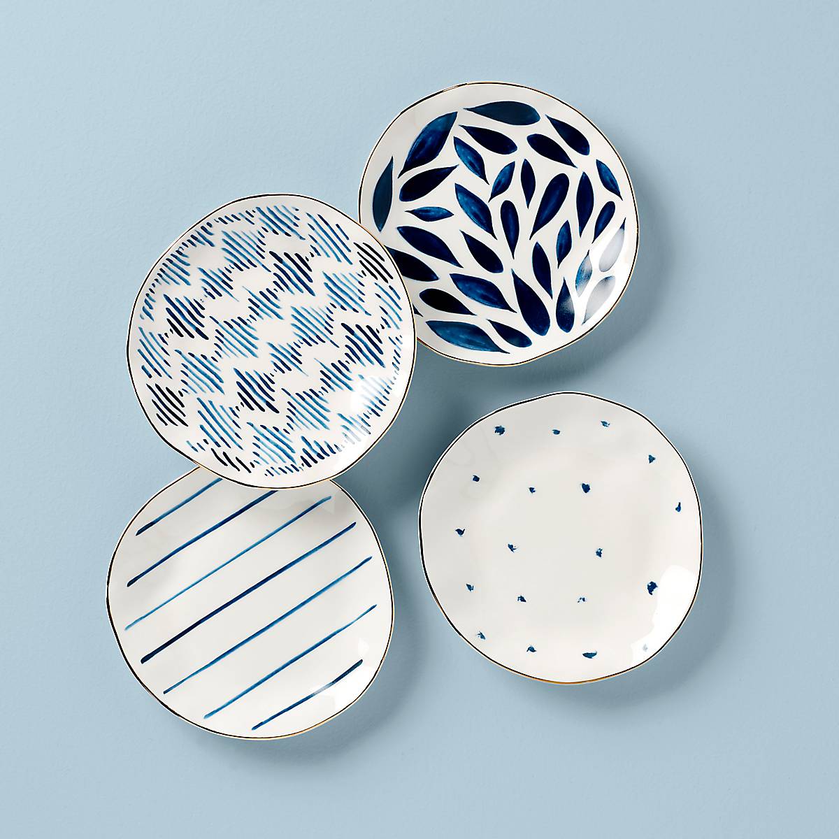Blue Bay 4-Piece Tidbit Plate Set – Lenox Corporation