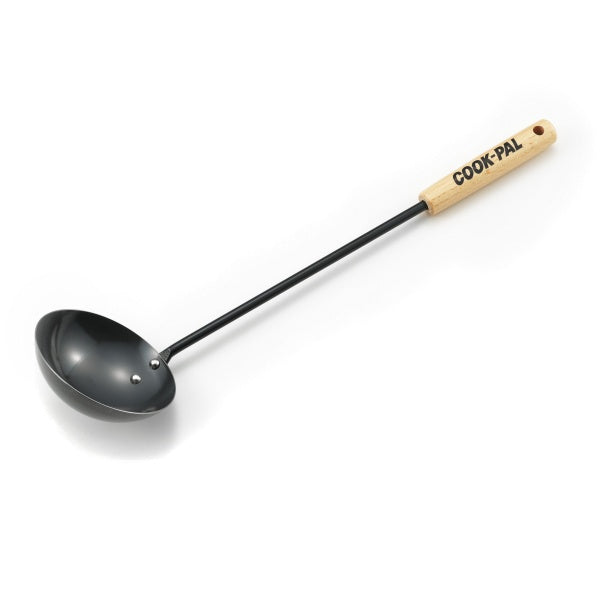 Classic Black Carbon Steel Wok Tool in 16" Ladle