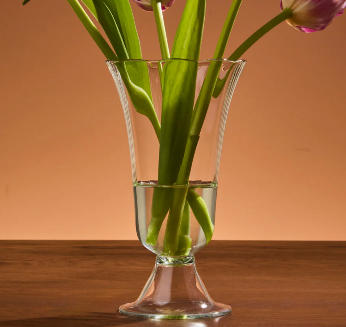 Akua Objects Alban Crystal Tulip Vase (6in/16cm)