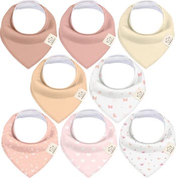 8-Pack Organic Bandana Bibs