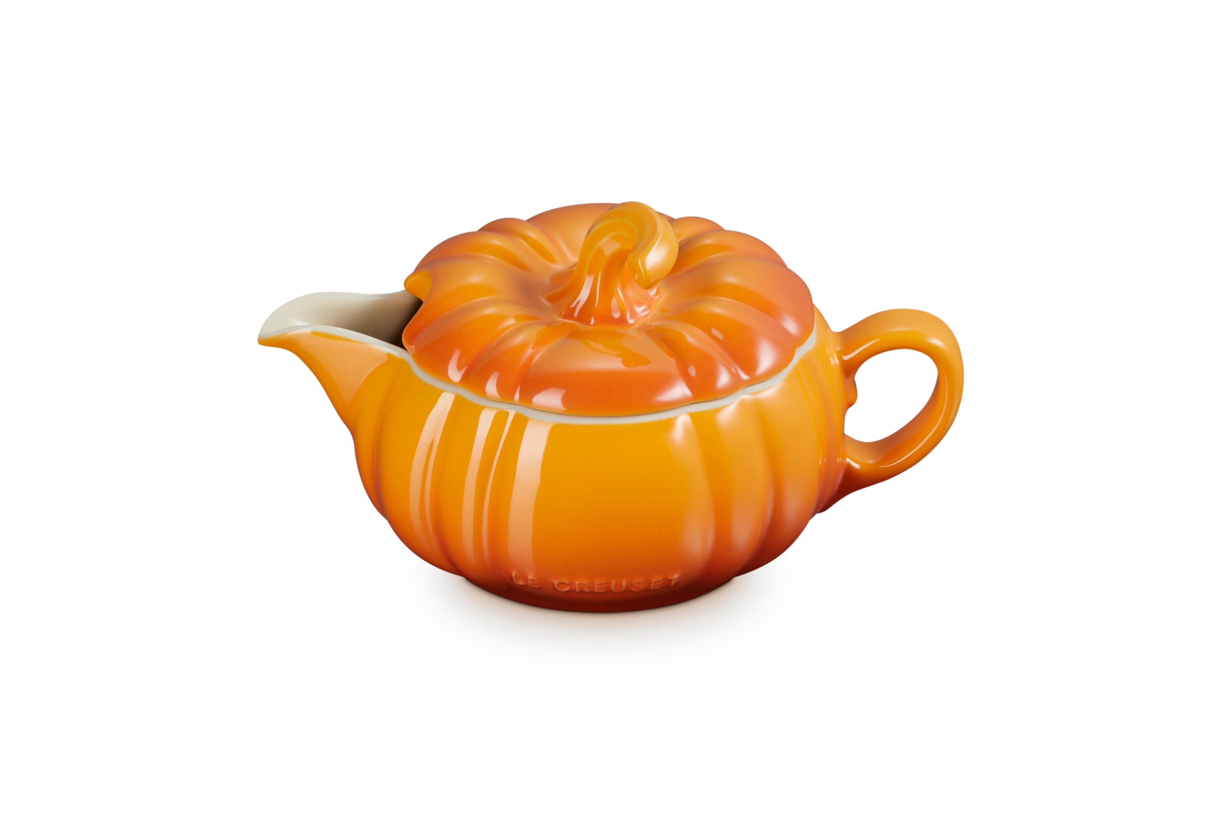 Le Creuset Pumpkin Gravy Boat, 14 oz., Persimmon