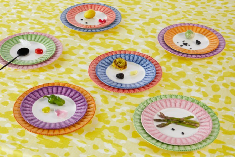 Set of 6 Handmade Ceramic Dinner Plates