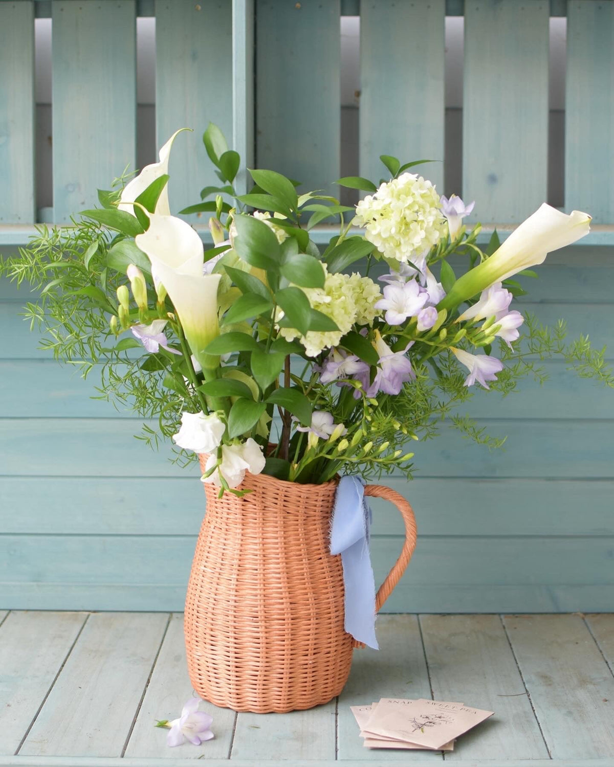 Rattan Flower Pitcher