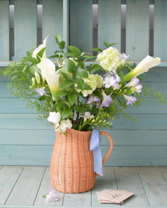 Rattan Flower Pitcher
