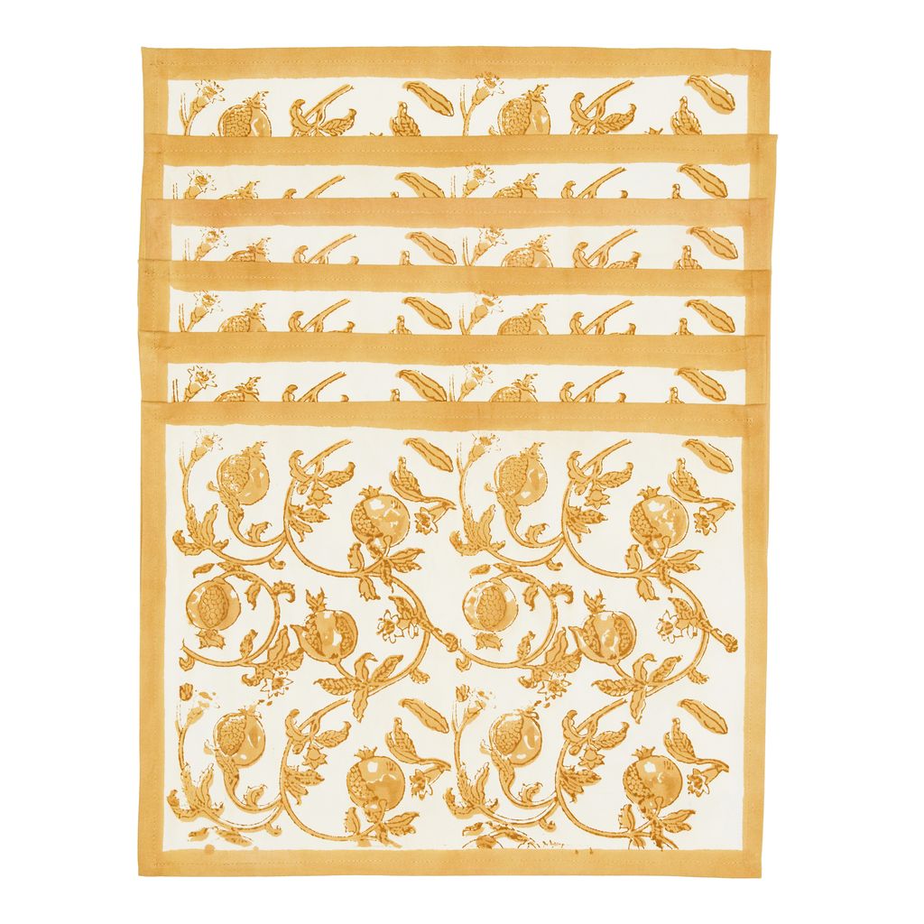 Granada Mats in Mustard, Set of 6