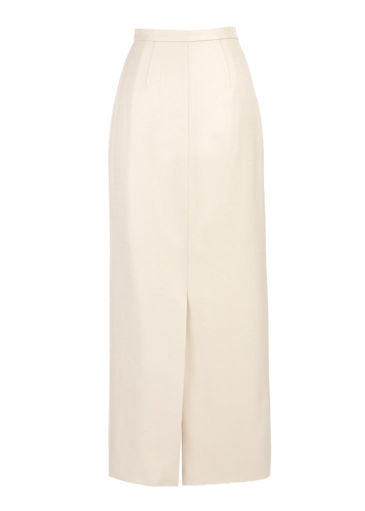 OTM Exclusive: Shelley Skirt in Ivory Basketweave