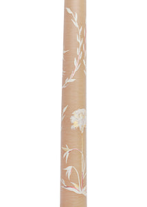 Ivory Bloom Hand-Painted Taper Candles, Set of Two