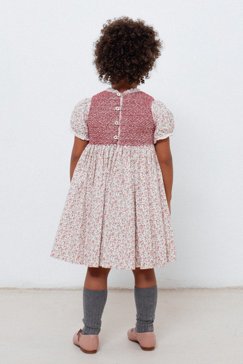 Clotilde Dress in Red Floral