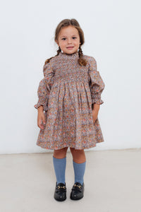 Simona Dress in Rust Floral
