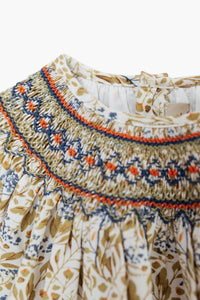 Ines Dress in Yellow Floral