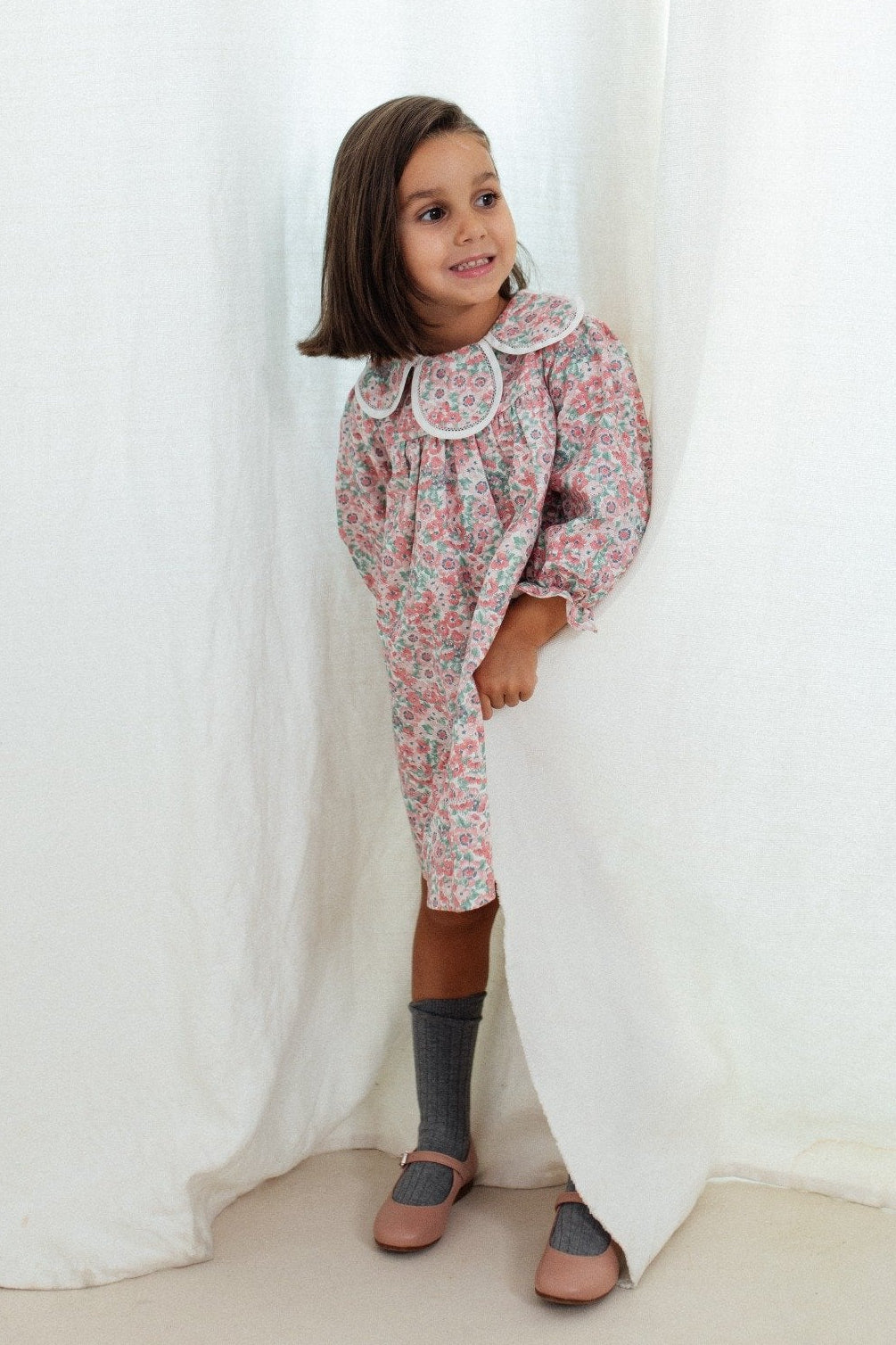 Clementine Dress in Pink Floral
