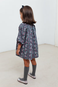 Ines Dress in Navy Floral
