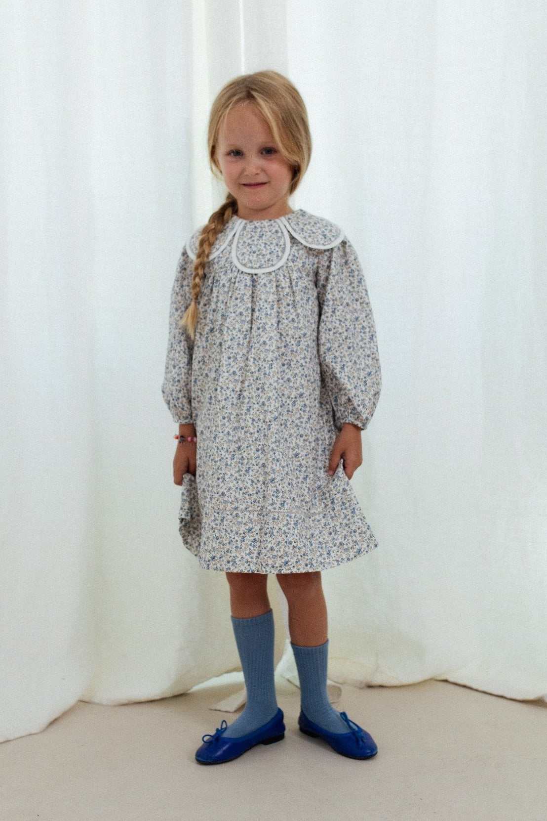 Clementine Dress in Cream Floral
