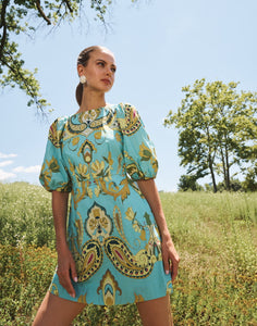 Pippa Mini Dress in Atlas Paisley