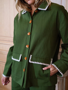 Becky Barn Jacket in Fern Twill