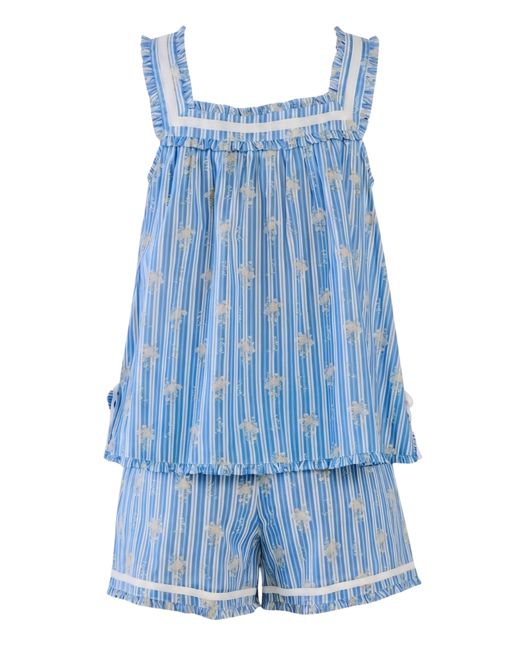 The Caroline Short Set in Bluebell Stripe