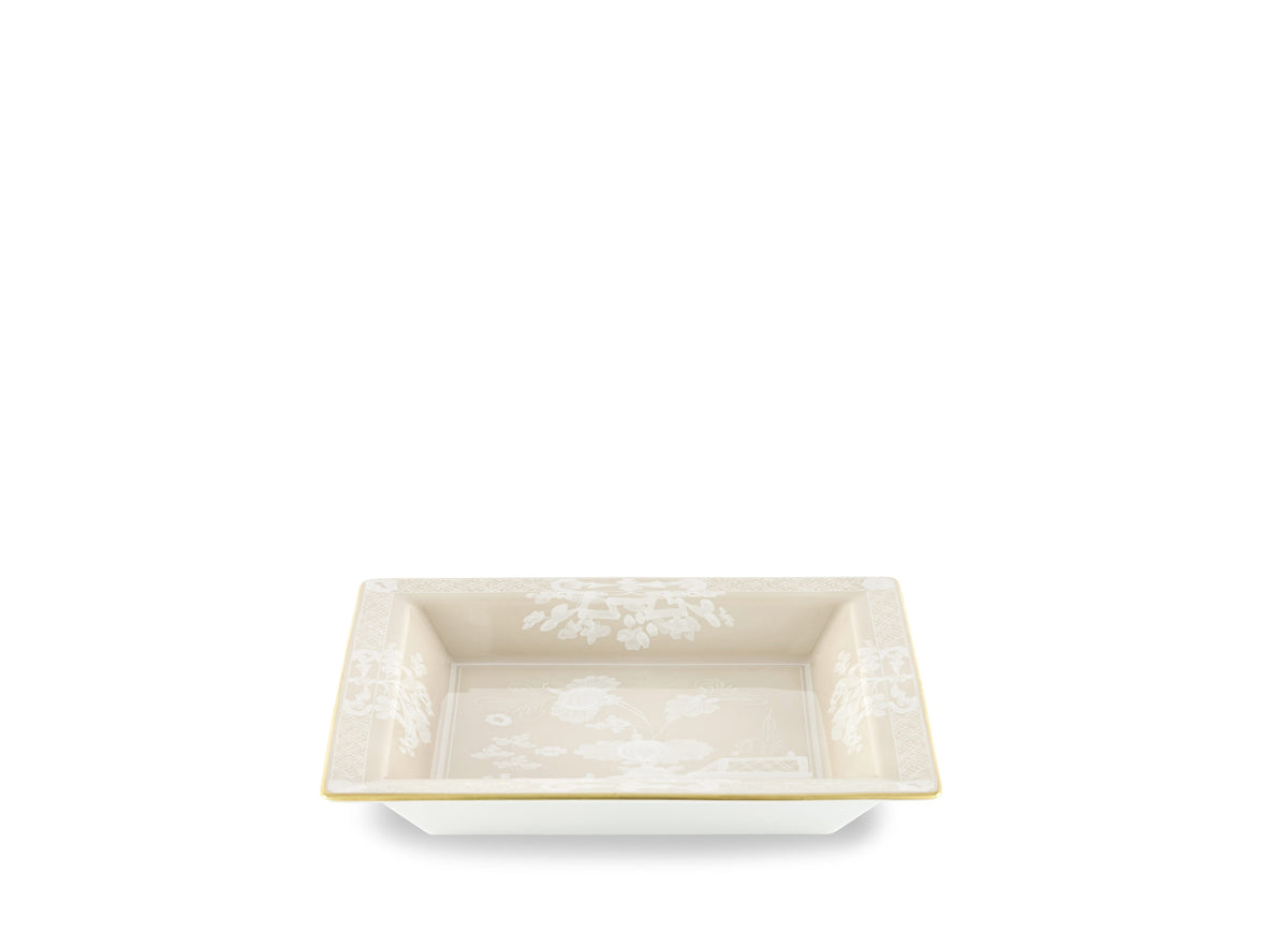 Oriente Italiano Oggetti Large Squared Change Tray in Meringa