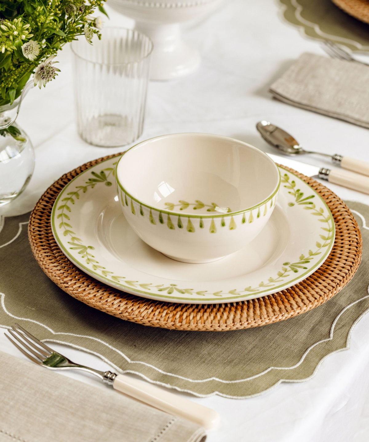 Rebecca Udall Elouise Cereal Bowl, Green with the Esme Tumbler