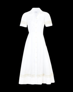 Carlton Dress in Optic White