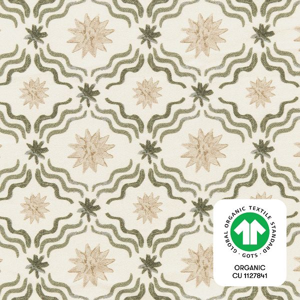 Crib Sheet in GOTS Certified Organic Brushed Cotton by Nate Berkus in Juniper Star