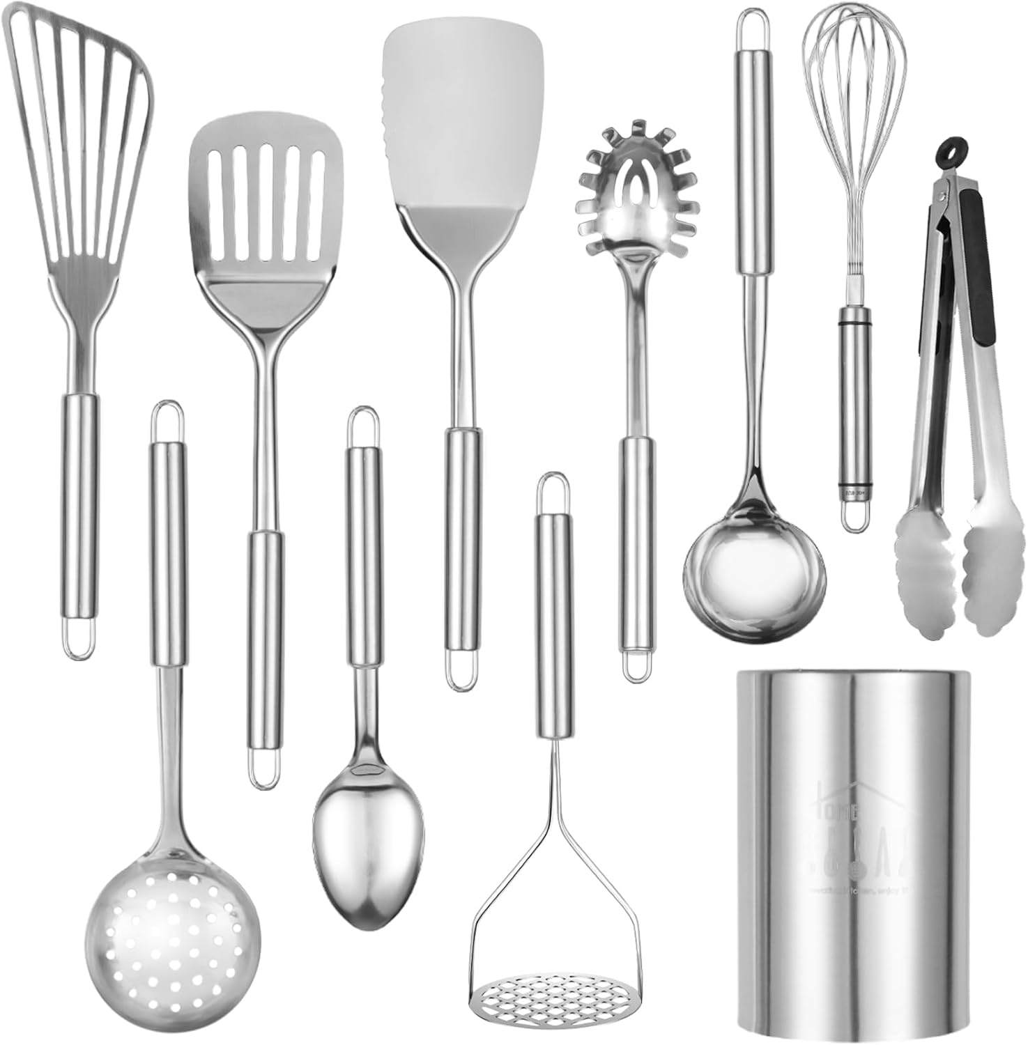 Abodpove Stainless Steel Cooking Utensils Set - 11pcs
