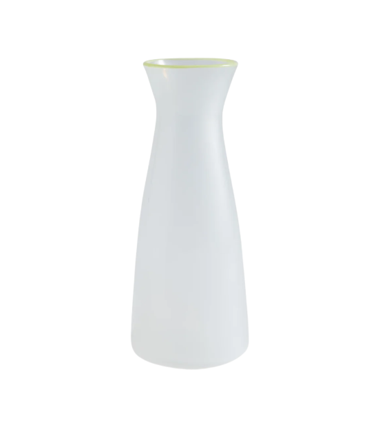 Carafe vase - opaque Ivory with soft green