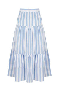 Aurelie Set in Blue & White Stripes