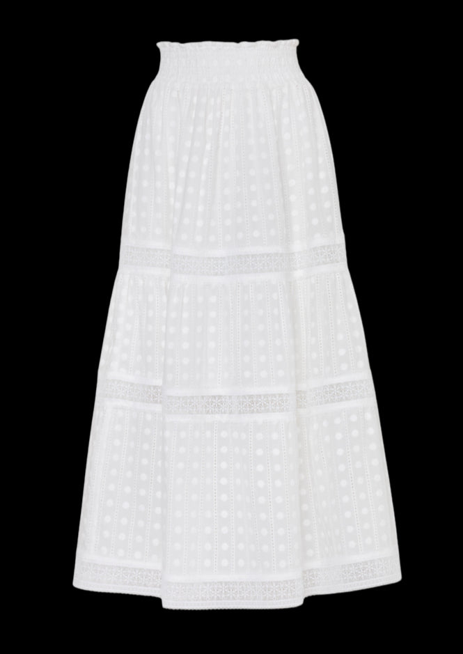 Angela Maxi Skirt in White