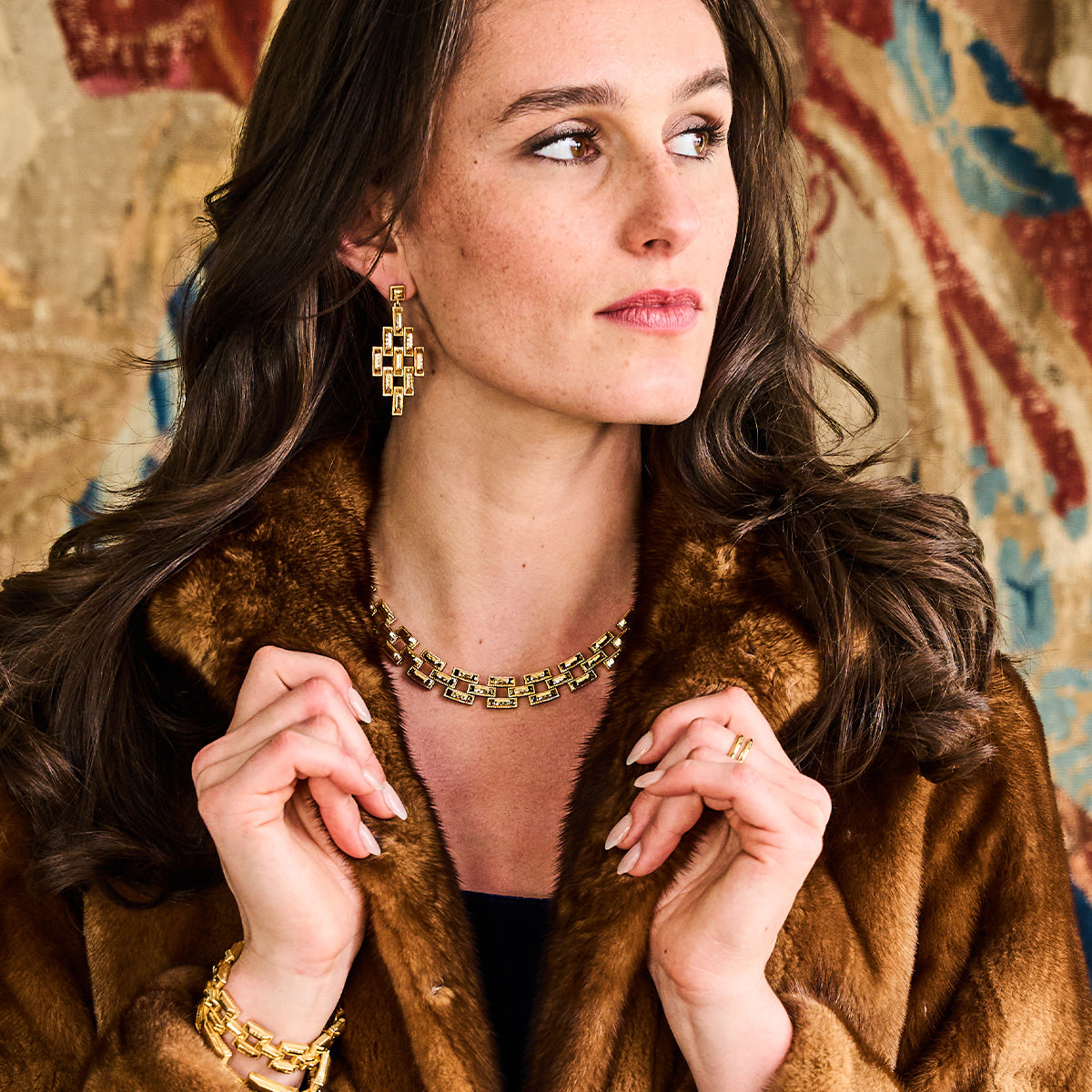 Pathway Petite Link Necklace in Gold