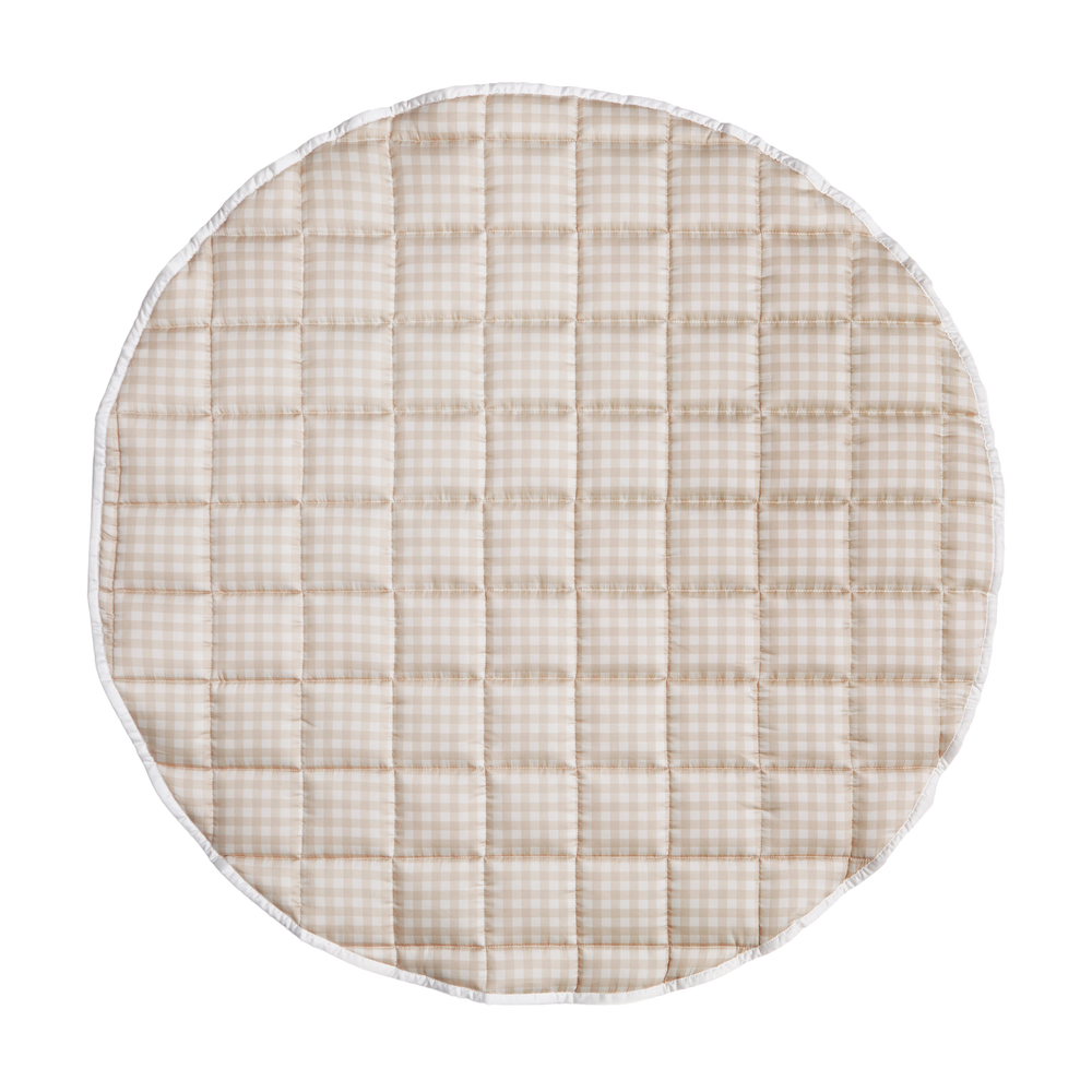 Picnic Gingham Play Mat in Beige