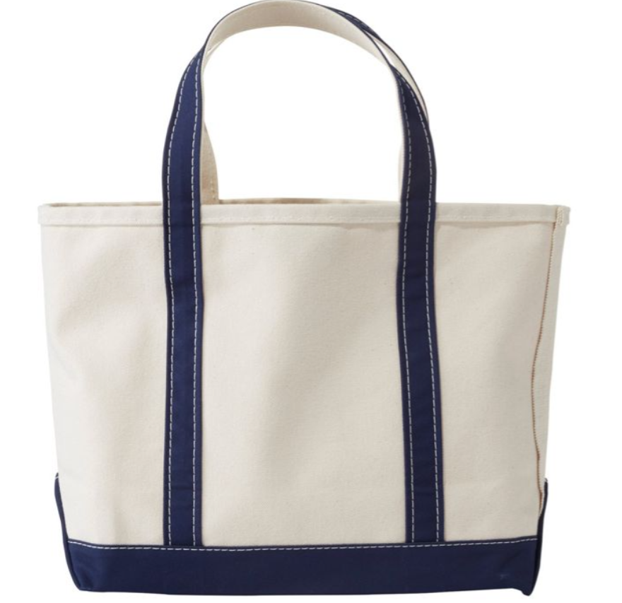 Boat and Tote®Extra-Large Dark Blue Tote Monogram "DETMER"