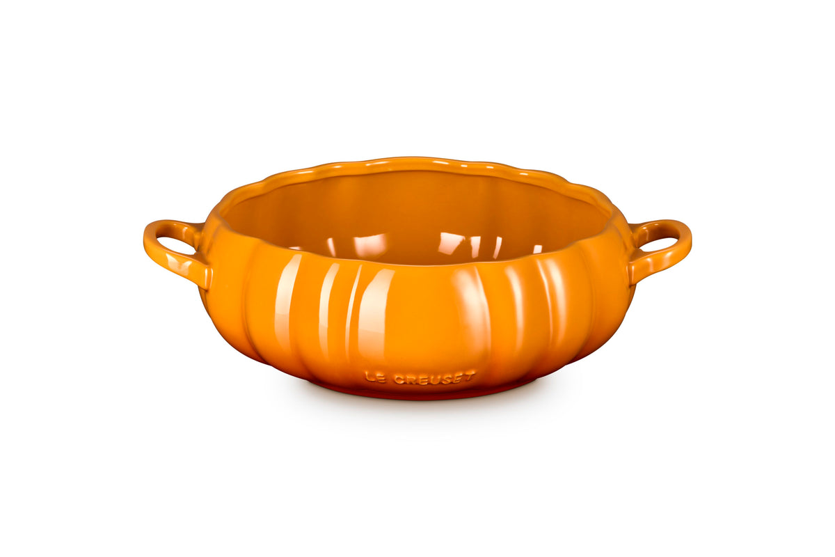 Le Creuset Pumpkin Serving Bowl, 4 qt., Persimmon