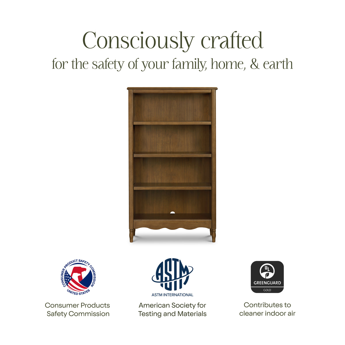 Liberty Assembled Bookcase in Natural Walnut