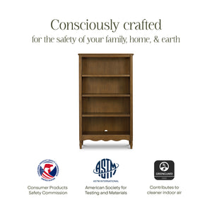 Liberty Assembled Bookcase in Natural Walnut
